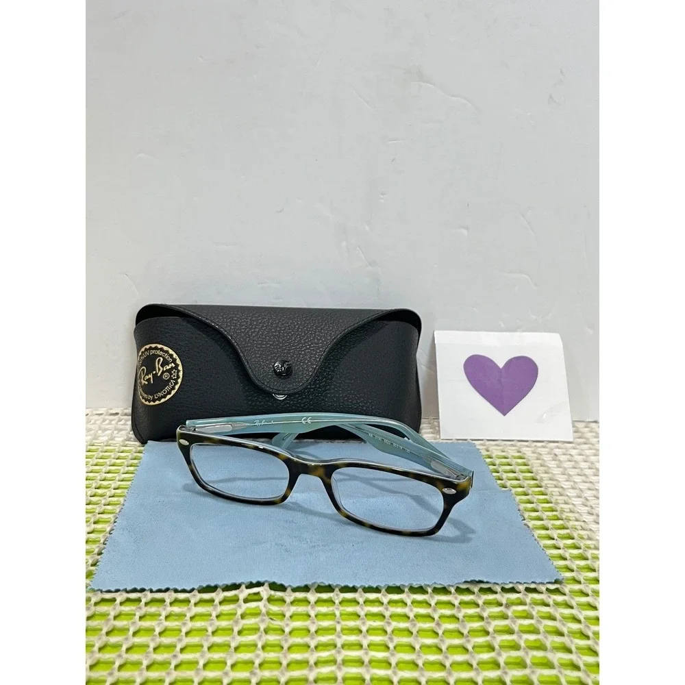 Ray-Ban RB 5150 5023 Tortoise Blue Rectangular Eyeglass Frames 50-19-135